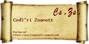 Csóri Zsanett névjegykártya