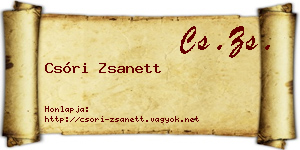 Csóri Zsanett névjegykártya
